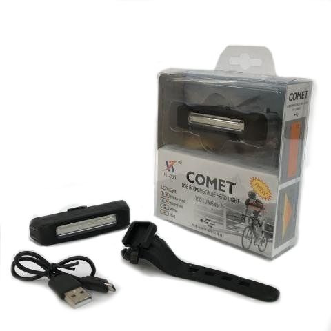 Luz Bicicleta Recargable Sirena Policia Comet 150 Lumen Dual