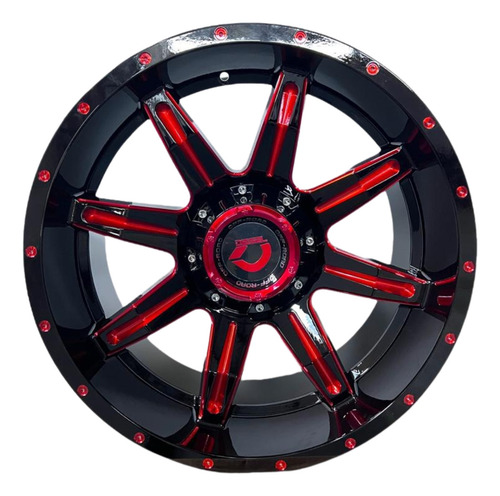 Roda Diesel Off Road Aro 20 Tala 10 - 6x139.7 Offset -12 Cor Preto