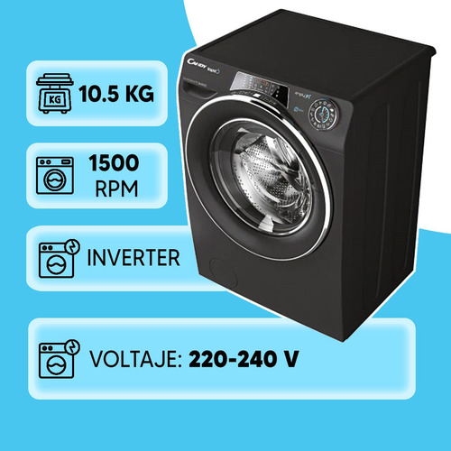 Lavarropas Candy Automatico 10.5kg Inverter Wifi Dimm