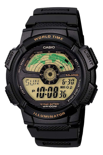 Relógio Casio Ae-1100w-1bvdf Masculino Preto - Refinado