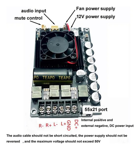 Versão Máxima Atualizada Da Hifi Tpa3255 600w Alta Potência