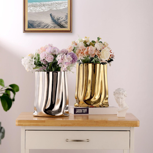Vanenjoy Grande Vaso De Prata Boca Larga, Vasos De Cerâmica
