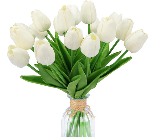 Flores Artificiales, 18 Unidades, 13.5 Pulgadas, Tulipanes F