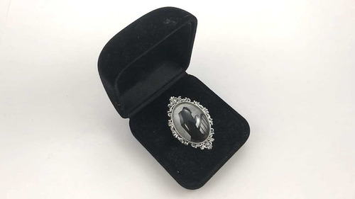 Anillo Oval Encapsulado Sombra Nosferatu Goth Dark Gotico