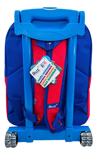 Mochila De Carrito Paw Patrol Primaria Chase Patrulla Canina Color Azul