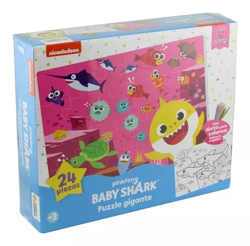 Rompecabezas Gigante Baby Shark Piezas Grandes Colorear