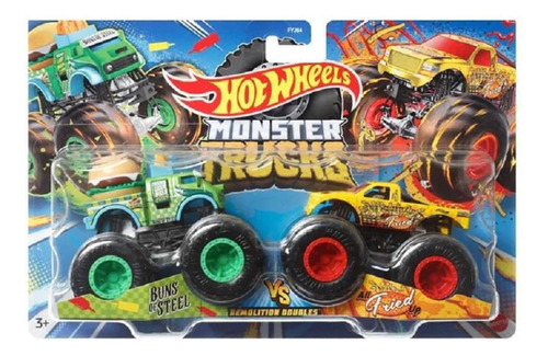 Hot Wheels Monster Trucks Demolition Burgers Com 2 - Mattel