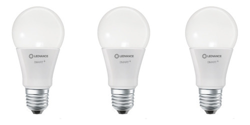 Lampara Foco Led Ledvance Smart + Wifi 9w E27 Dim Pack X 3