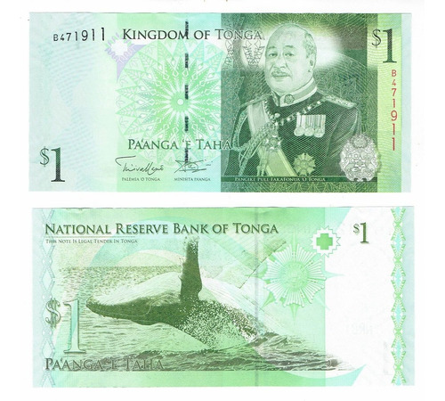 Billete Reino De Tonga, 1 Paánga I Taha. Sin Circular. Jp