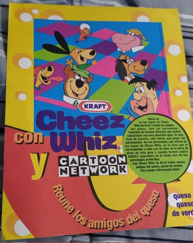 Carta Coleccionable Tapas Cheez Whiz Cartoon Network Años 90