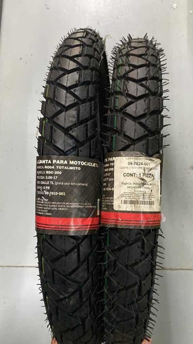 Par Llanta Moto 300-17 Y 275-17 Trabajo Del Y Trasera 2 Pzs