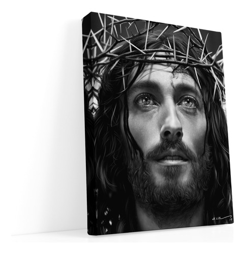 Cuadro Religioso Retrato Jesucristo Con La Corona De Espinas
