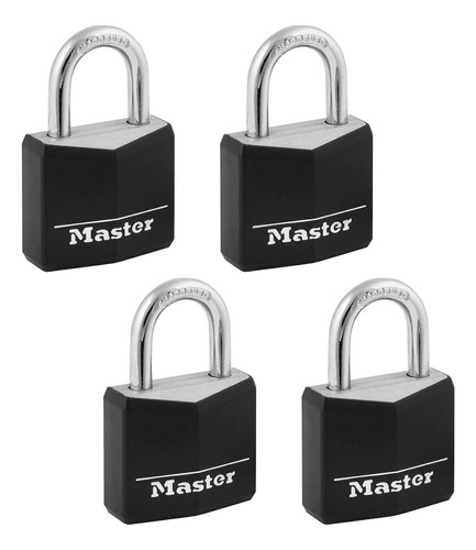 Chave De Cadeado De Alumínio Coberta Master Lock 131q Preta