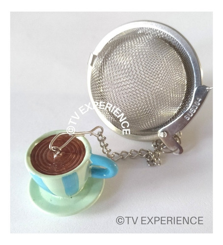 Imagen 4 de 4 de Infusor Con Dije P/té En Hebras Acero Inox. Infusor Bola