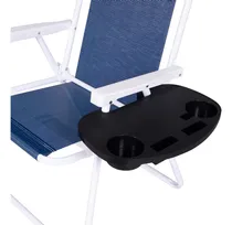 Comprar Mesa Auxiliar Para Sillas De Playa Reposeras Plegables Mor Color Negro