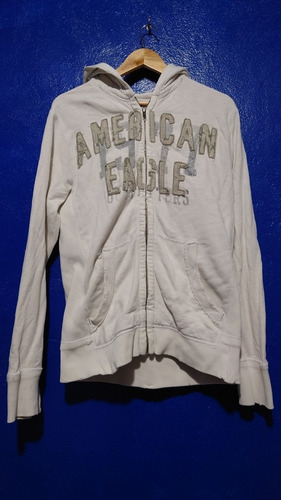 Sudadera American Eagle Color Blanco Talla M Mediana Hombre