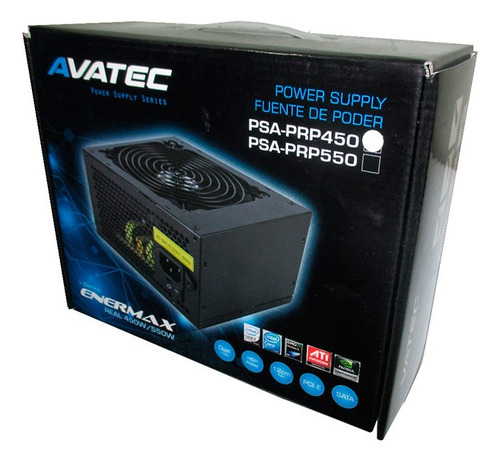 Fuente De Poder Cpu Avatec Atx Psa-prp450w Enermax Real P8