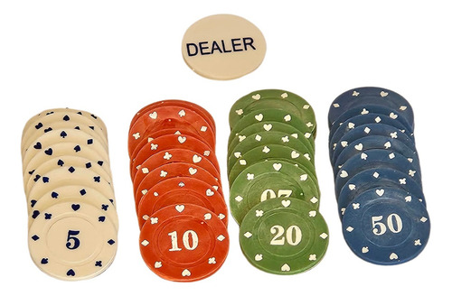 Kit 100 Fichas de Poker Numeradas Luatek