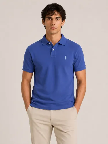 Camisa Polo Ralph Lauren Azul Masculina Slim Fit Original
