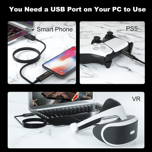 Cable De Fibra Optica Huaham Usb A A Usb C De 15 M/50 Pie...