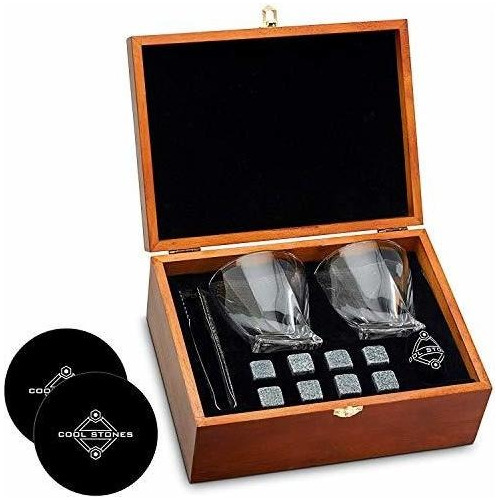 Set De Cajas De Regalo De Whisky Stones Y Whisky Glass - 8 G