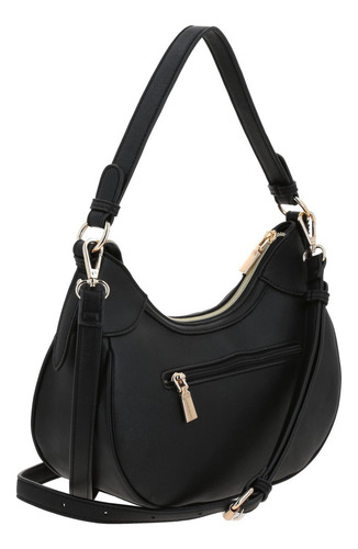 Bolso Baguette Madison Player Para Dama Negro Ajustable Negro Lisa Níquel Negro