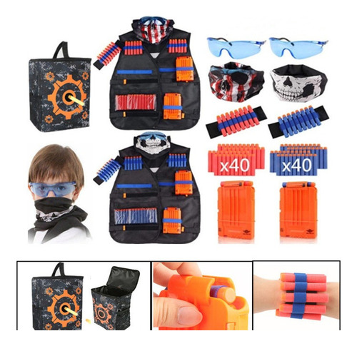 Chaleco Táctico Para Niños De 2 Piezas Nerf Series Outdoor G