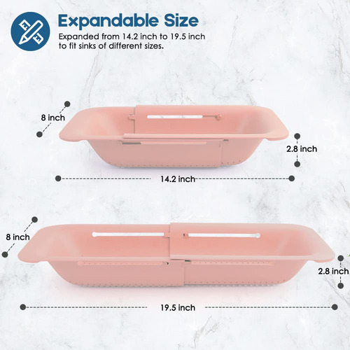 Colador Plegable Y Extensible Para La Cocina De Color Rosa