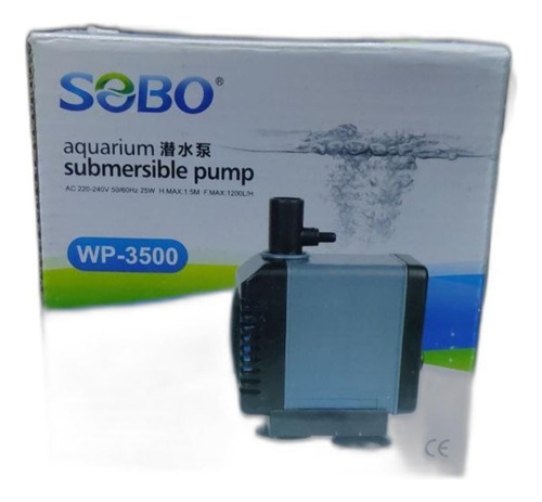 Bomba Sumergible Pecera Acuario Sobo Wp-3500 Pileta 1.2l/h