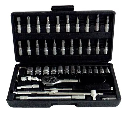 Set De Tubos Y Bits Silver Tools Shadow Con 46 Piezas 