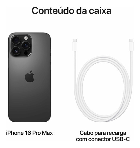 Apple iPhone 16 Pro Max 256gb Dual Sim - Titânio-preto (Usado)