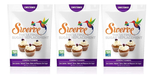 Swerve  Confectioner En Polvo Bolsa 340 g 3pack