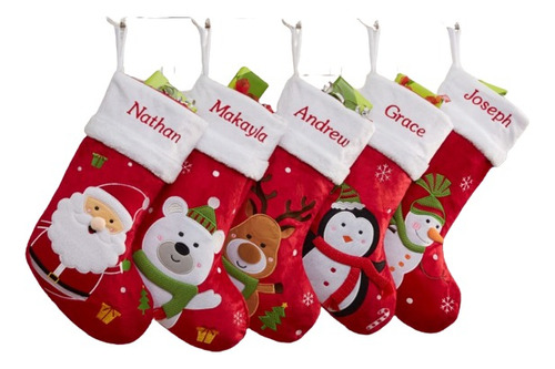 Bota Navidad Árbol Santa Claus  Pingüino Reno Sin Nombre 5pz