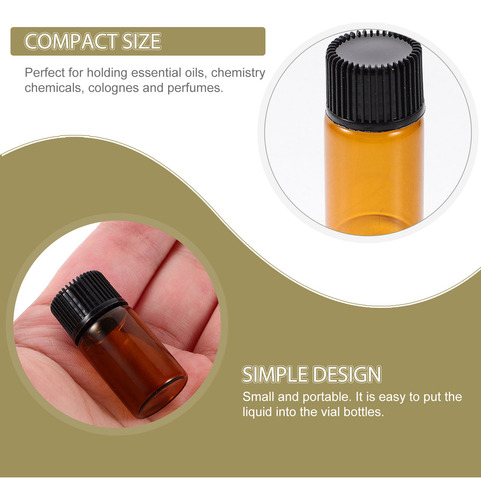 12 Minifrascos De 3 Ml Con Reductor De Orificio Y Para