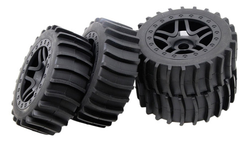 . 4 Uds Neumáticos De Goma Rc Adaptador Hexagonal De 17mm