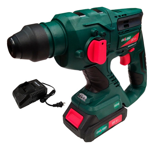 Rotomartillo Sds Plus Inalambrico Brushless 20v + Baterias Oakland Mp-1100 Color Verde Oscuro