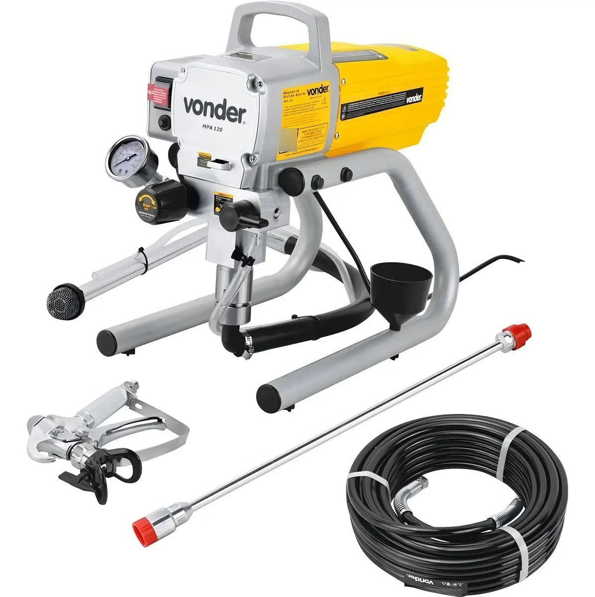 Máquina De Pintura Airless 1,2hp Mpa 120 Vonder Cor Amarelo