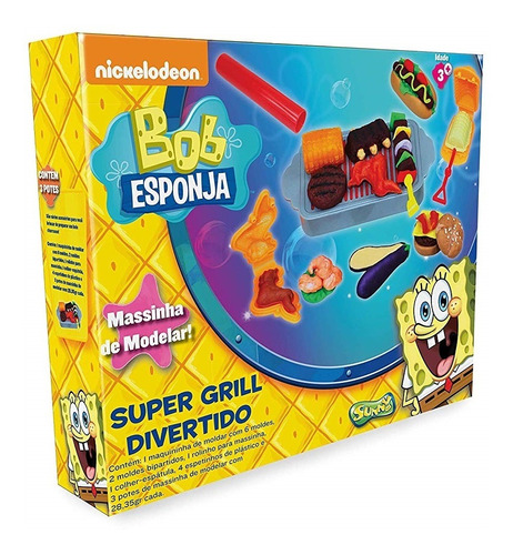 Massinha Nickelodeon Bob Esponja Super Grill Divertido 1122