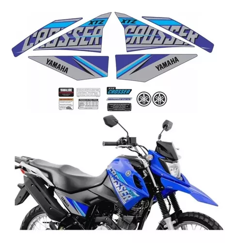 Kit Adesivos Faixa Moto Yamaha Xtz Crosser 150 2022 Emblema