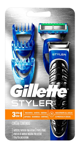 Gillette Maquina De Afeitar Styler 3 En 1 + Cartucho