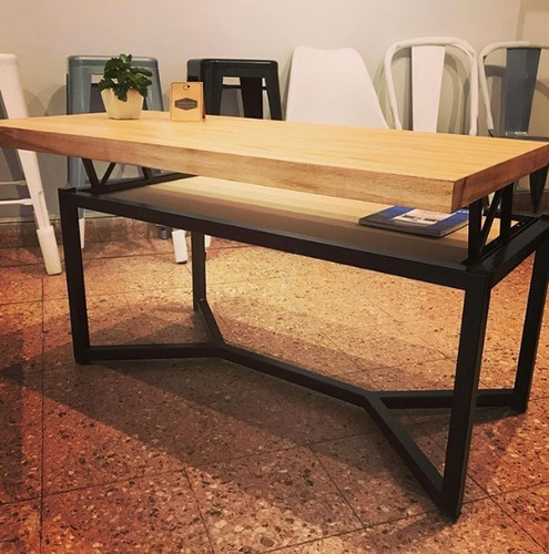 Mesa Ratona Elevable Diseño Industrial Nordico 