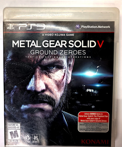 Metal Gear Solid V Ground Zeroes Ps3 * Playstation 3 *