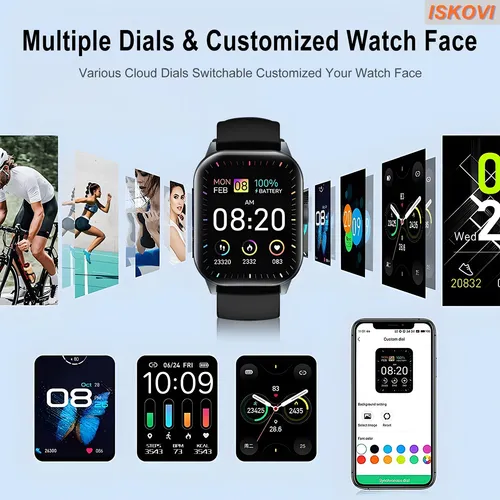 Reloj Inteligente Iskovi Para Hombre Y Mujer Con Ritmo Cardí