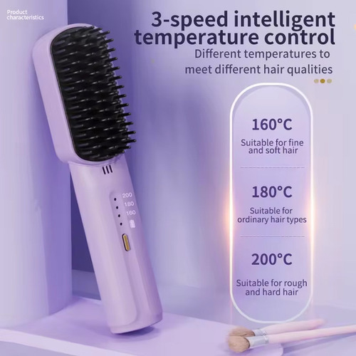 Escova De Pente Alisador Modelador De Cabelo Multifuncional