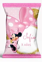 Comprar 25 Bolsitas Golosineras Chip Bag Personalizadas Minnie Rosa