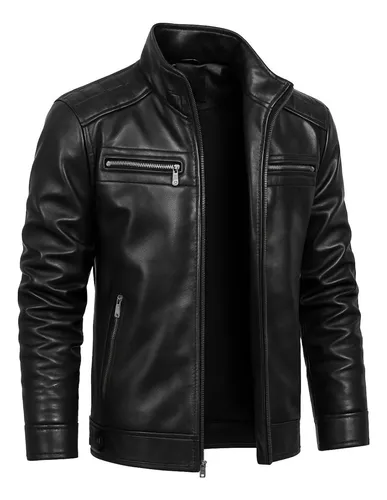 Jaqueta De Couro Masculina Casaco Blusa De Frio Impermeavel