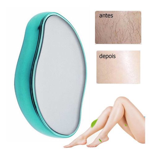 Depilador De Cristal Remoção De Pelos Indolor Magico Cor Azul