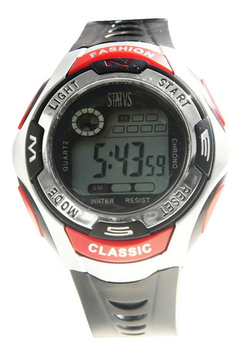 Imagen 2 de 7 de Reloj Digital Status Con Cronómetro, Luz Y Alarma Mod. Md02