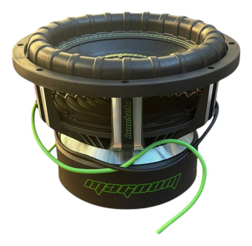 Subwoofer Magnum Apl122 2500 Wrms Dual 2 Ohms Maxima Calidad Color Negr/verde