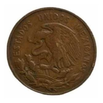Moneda Diez Centavos Benito Juárez 1956 Bronce (Usado)